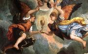Paolo  Veronese Detail of the wife of Zebedee Interceding with Christ ove her sons oil on canvas